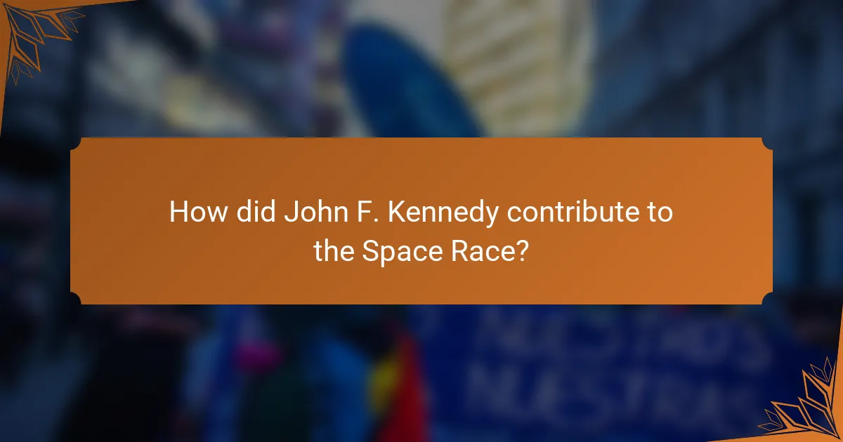 How did John F. Kennedy contribute to the Space Race?