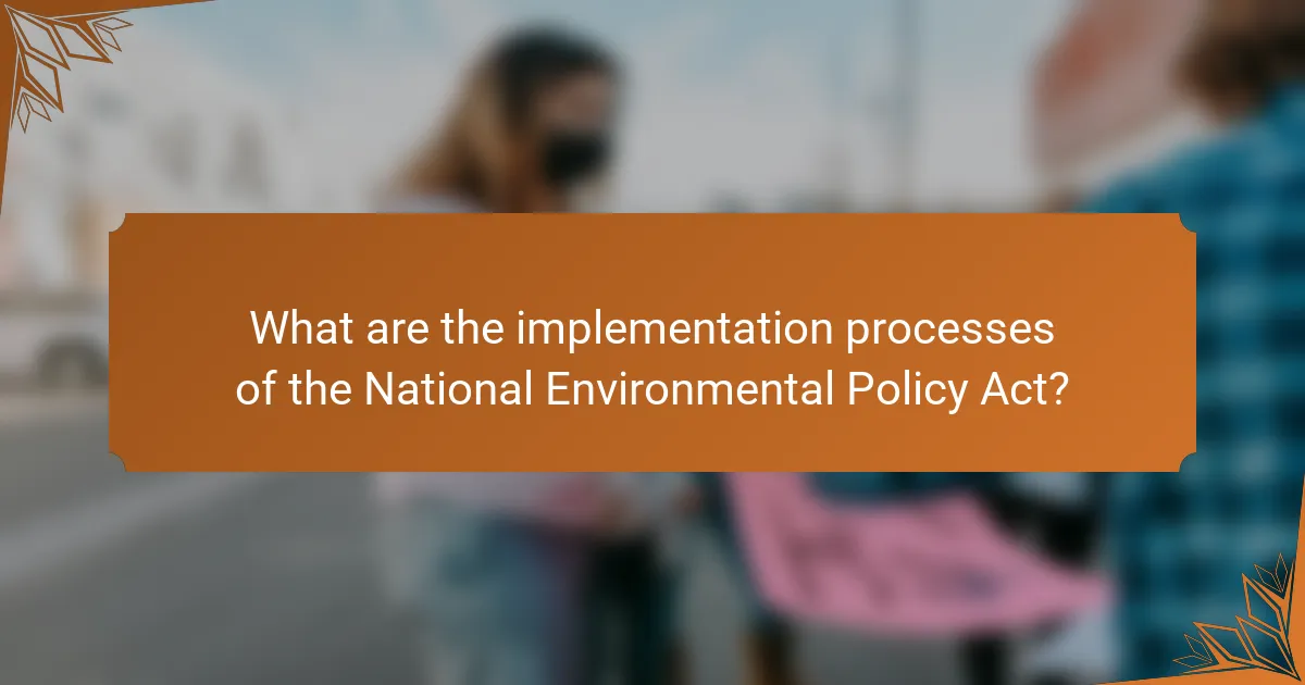 What are the implementation processes of the National Environmental Policy Act?